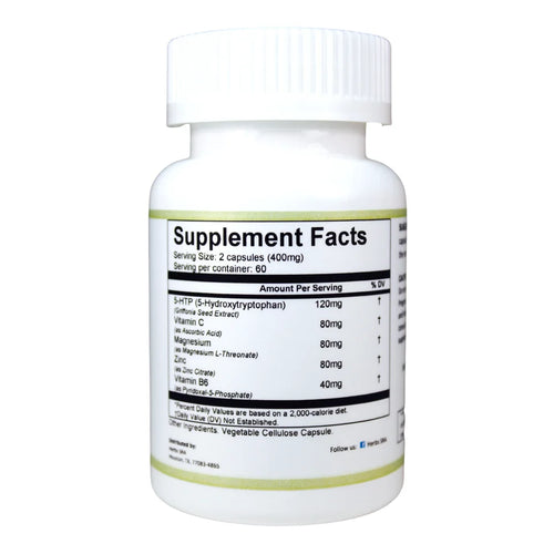 120 Capsules Magnesium L-Threonate 5-HTP N61429