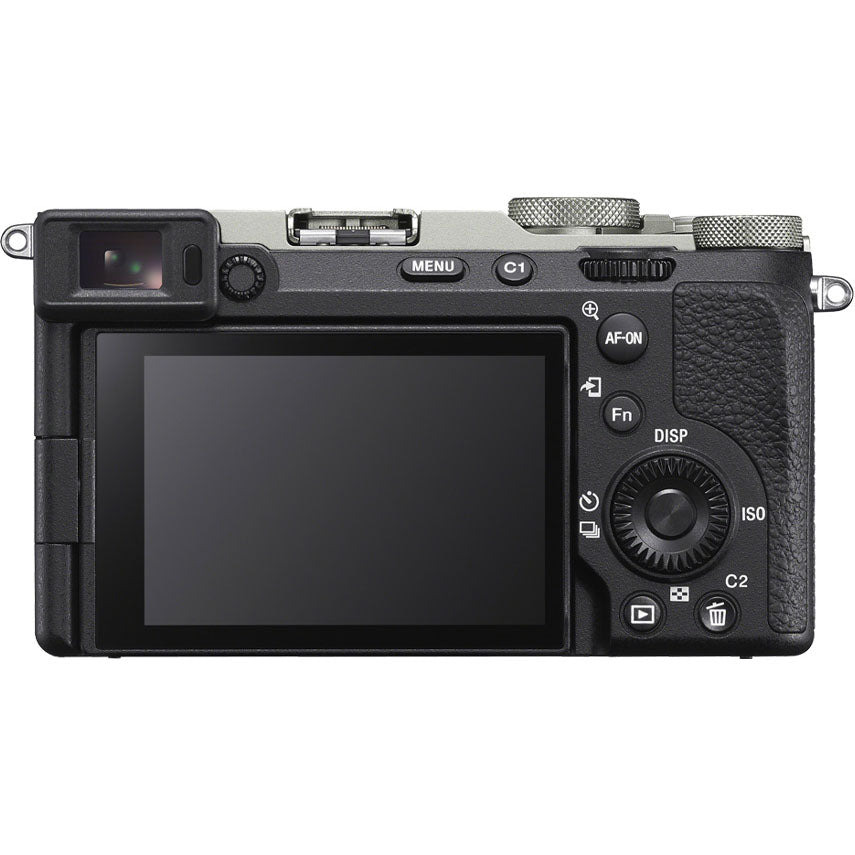 Silver Full Frame Mirrorless Interchangeable Lens Hybrid Camera Body with Photography Bag Case, Extra Battery, Charger, Tripod N30366
