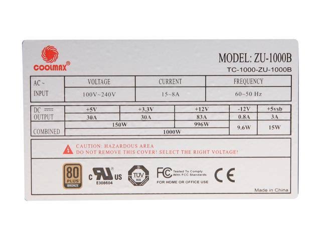 ATX12V & EPS12V Power Supply N3317