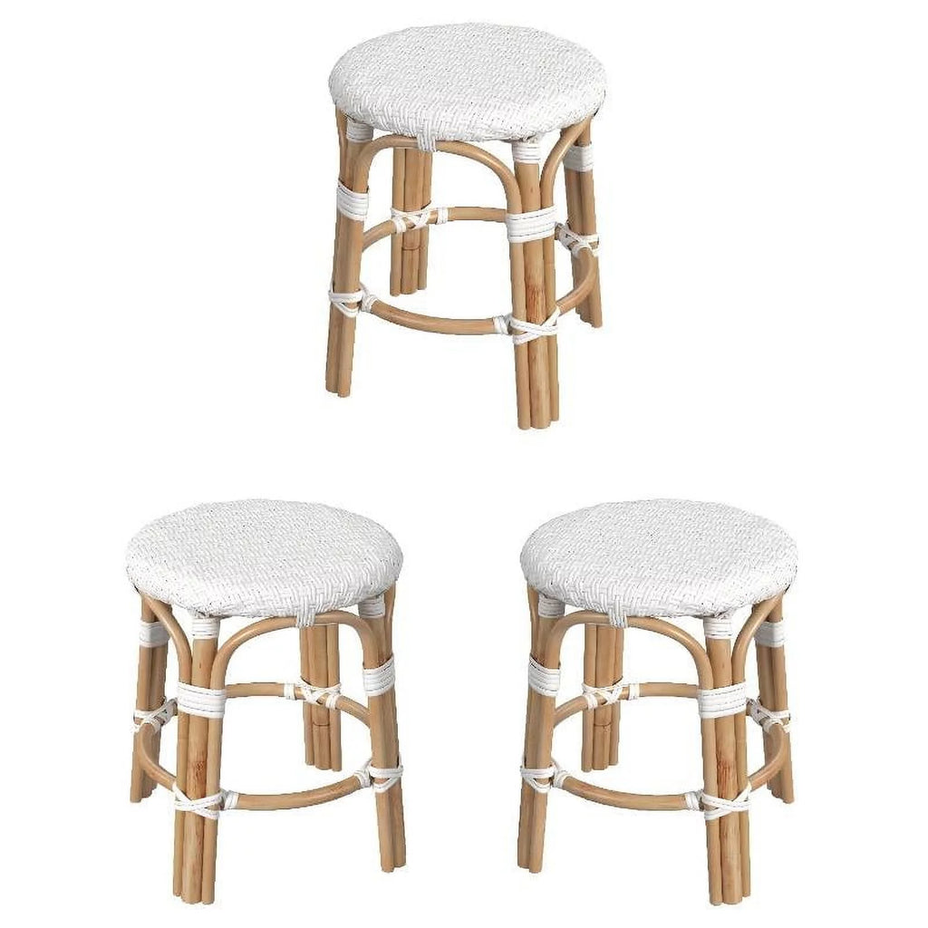 18" Rattan Round Bar Stool Set of 3 M781506