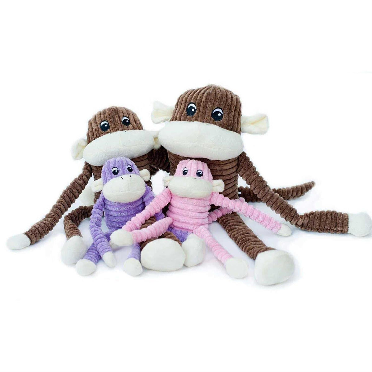 Crinkle Monkey Dog Toy J4910