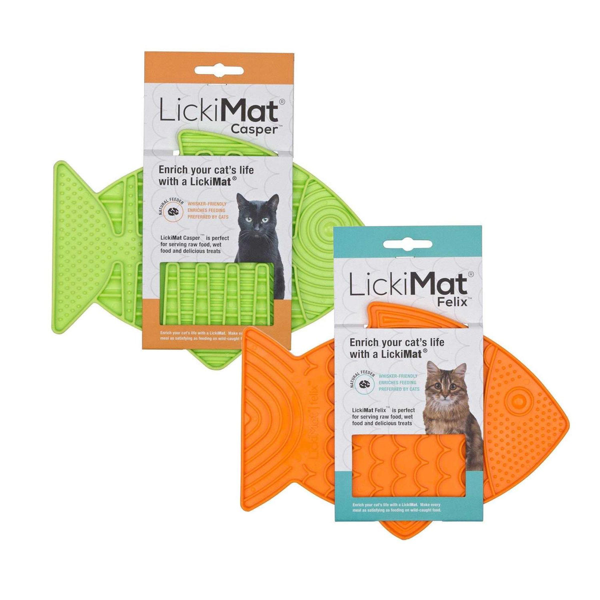 Fish-Shaped Cat Slow Feeders Lick Mat K888340