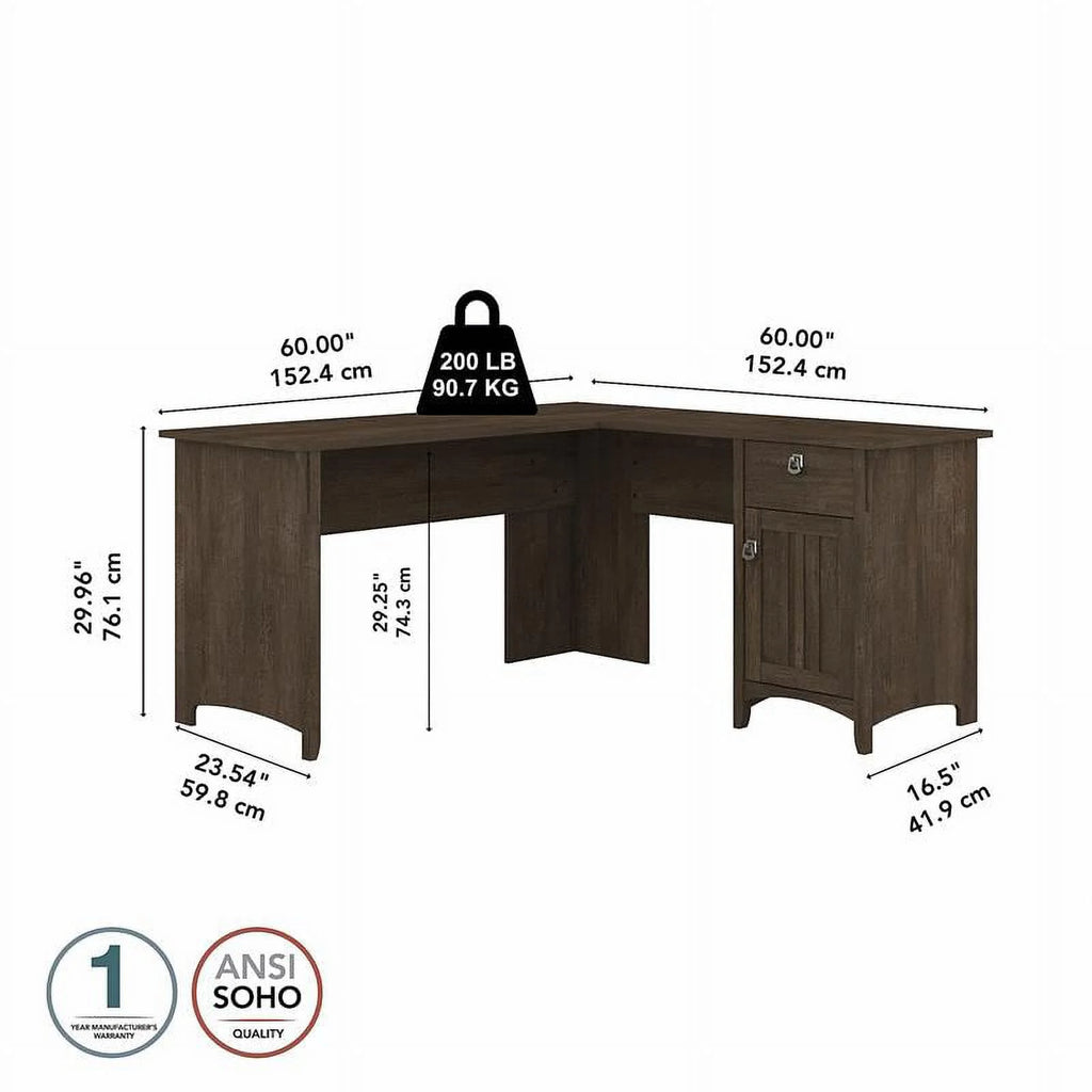 L Shaped Desk with Storage A526