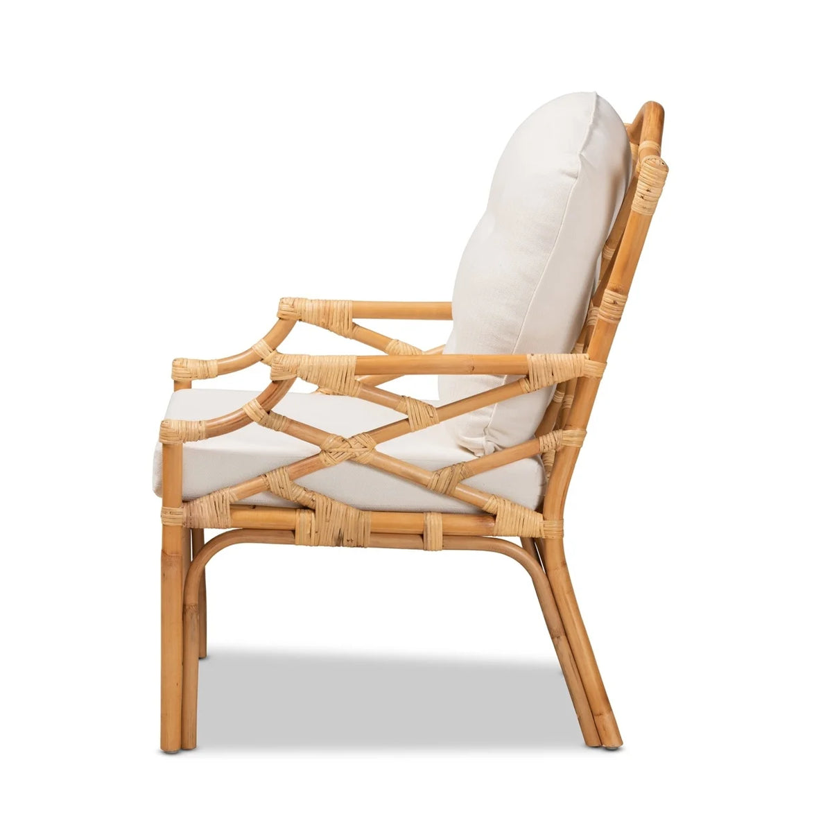 Natural Finished Rattan Armchair Y9942