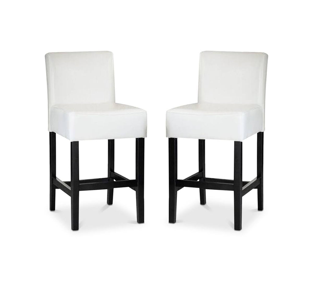 White Counter Stool Set of 2 B203589