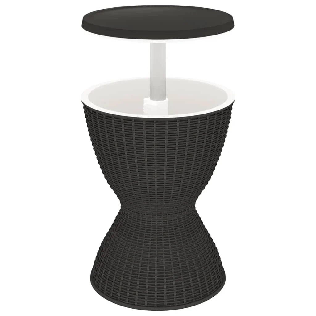 3-in-1 Ice Cooler Table Black Polypropylene F52116