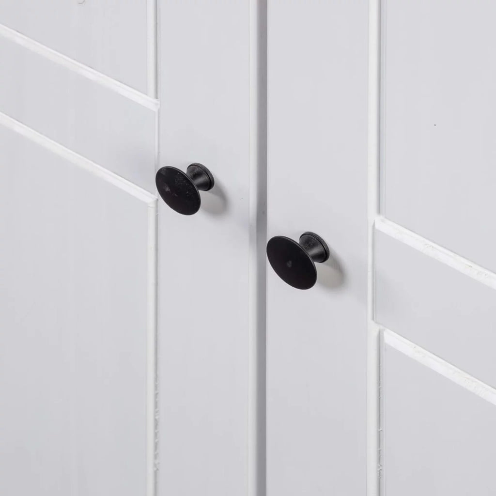 White 3-Door Pine Wardrobe R77563