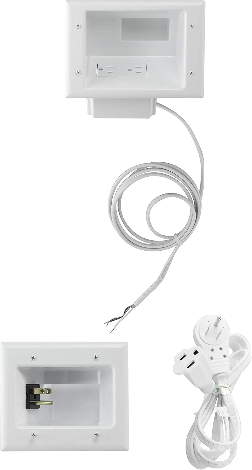 White Flat Screen TV Cable Organizer Kit S471031