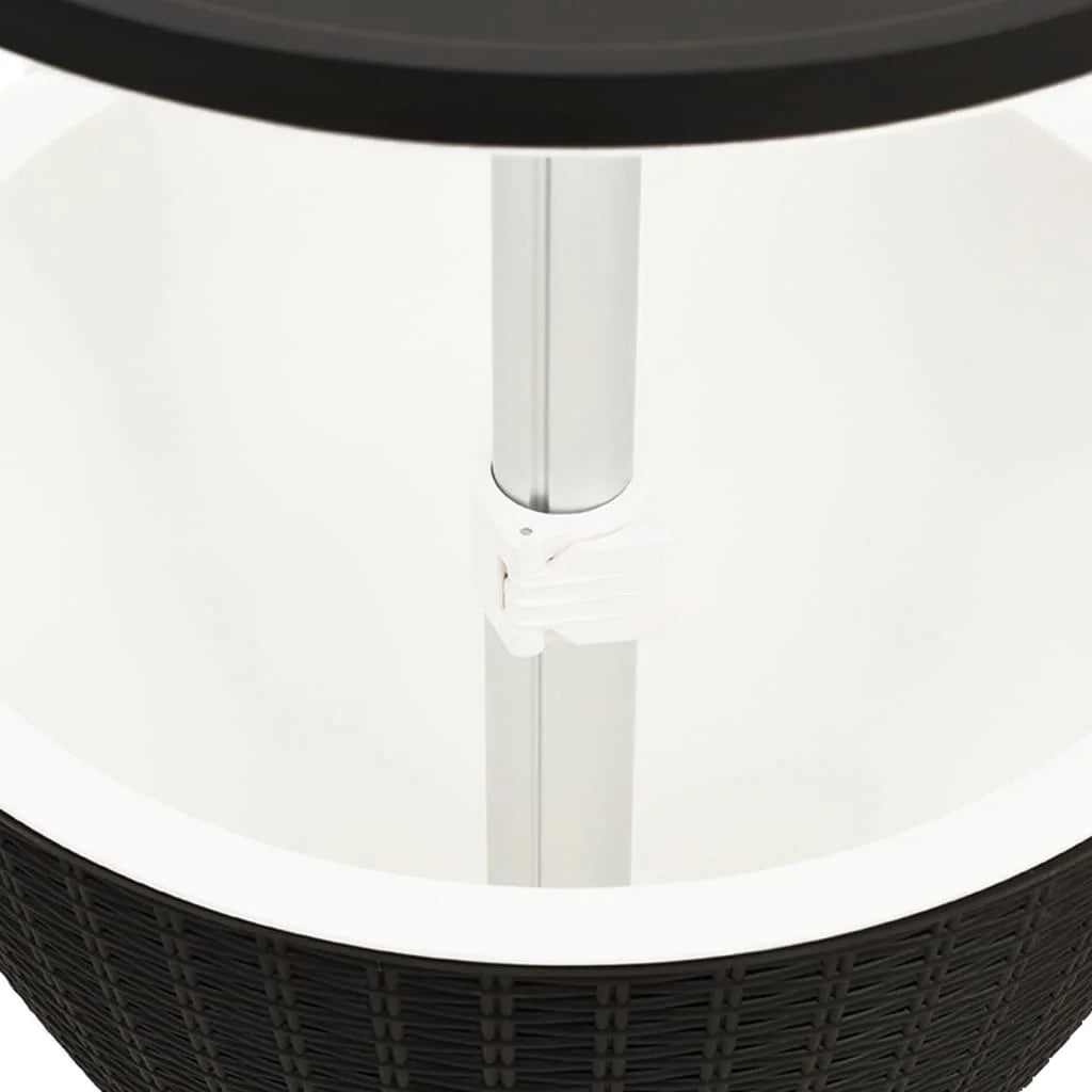 3-in-1 Ice Cooler Table Black Polypropylene F52116