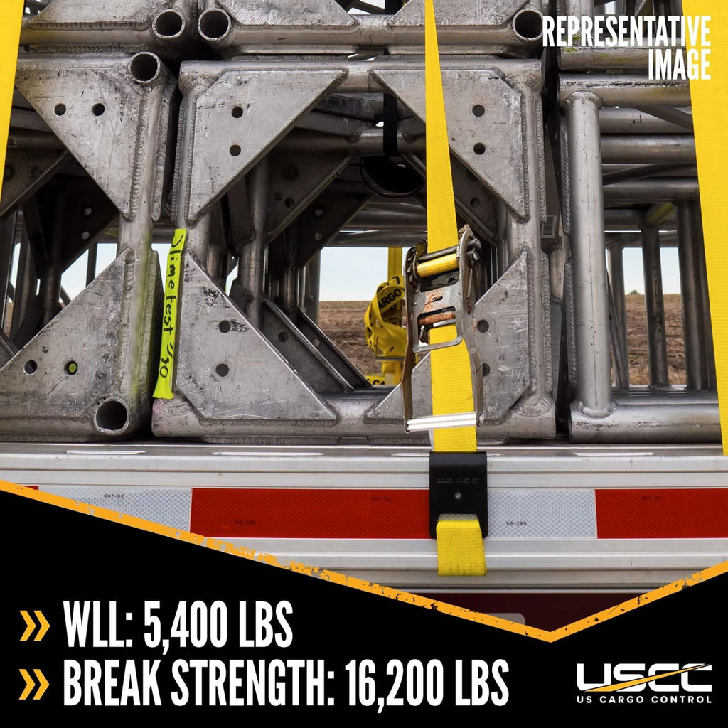 Yellow Fixed End Ratchet Straps H8441