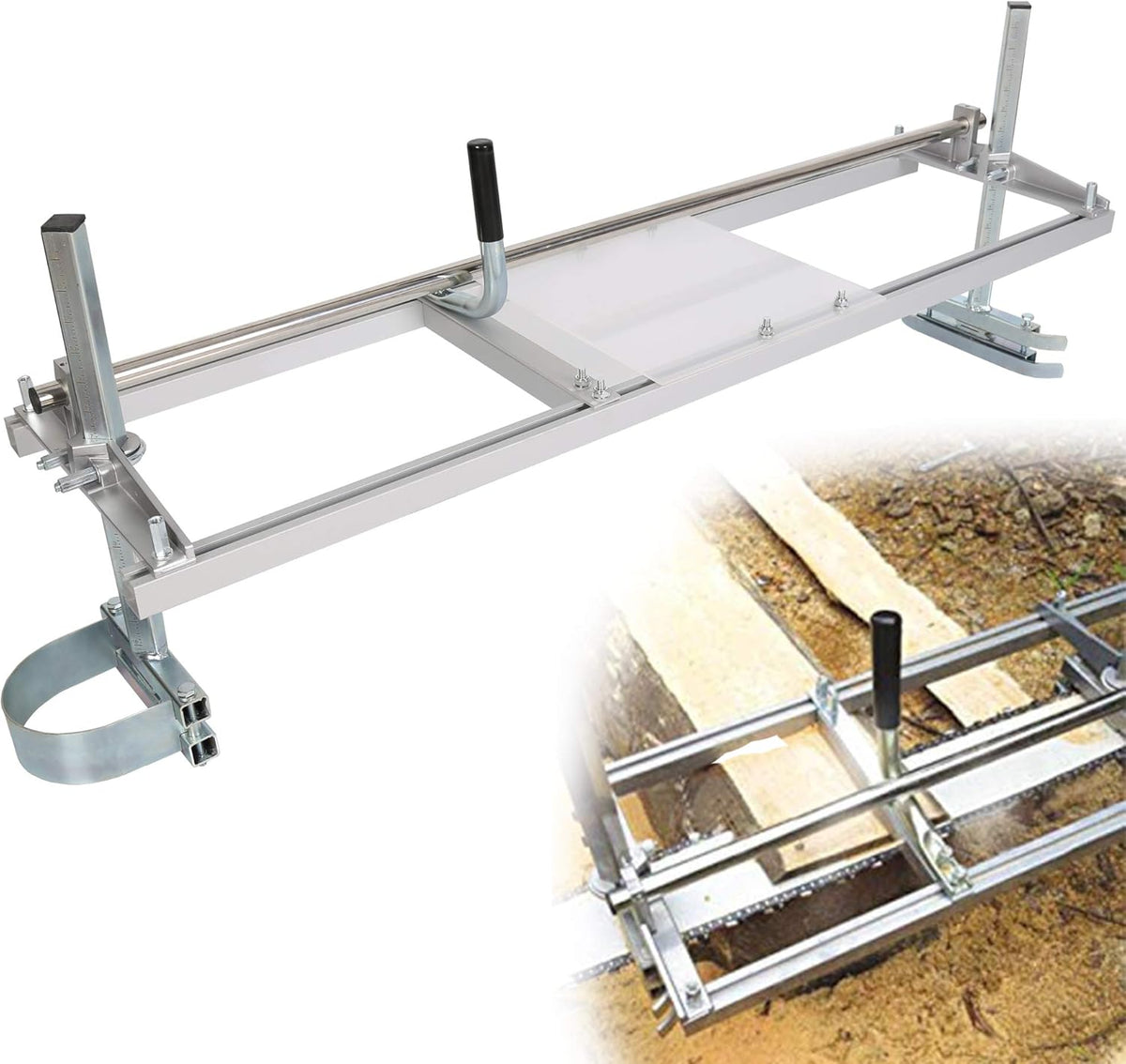 14" - 36" Portable Aluminium & Steel Chainsaw Guide Bar Mill Pack of 2 L420553