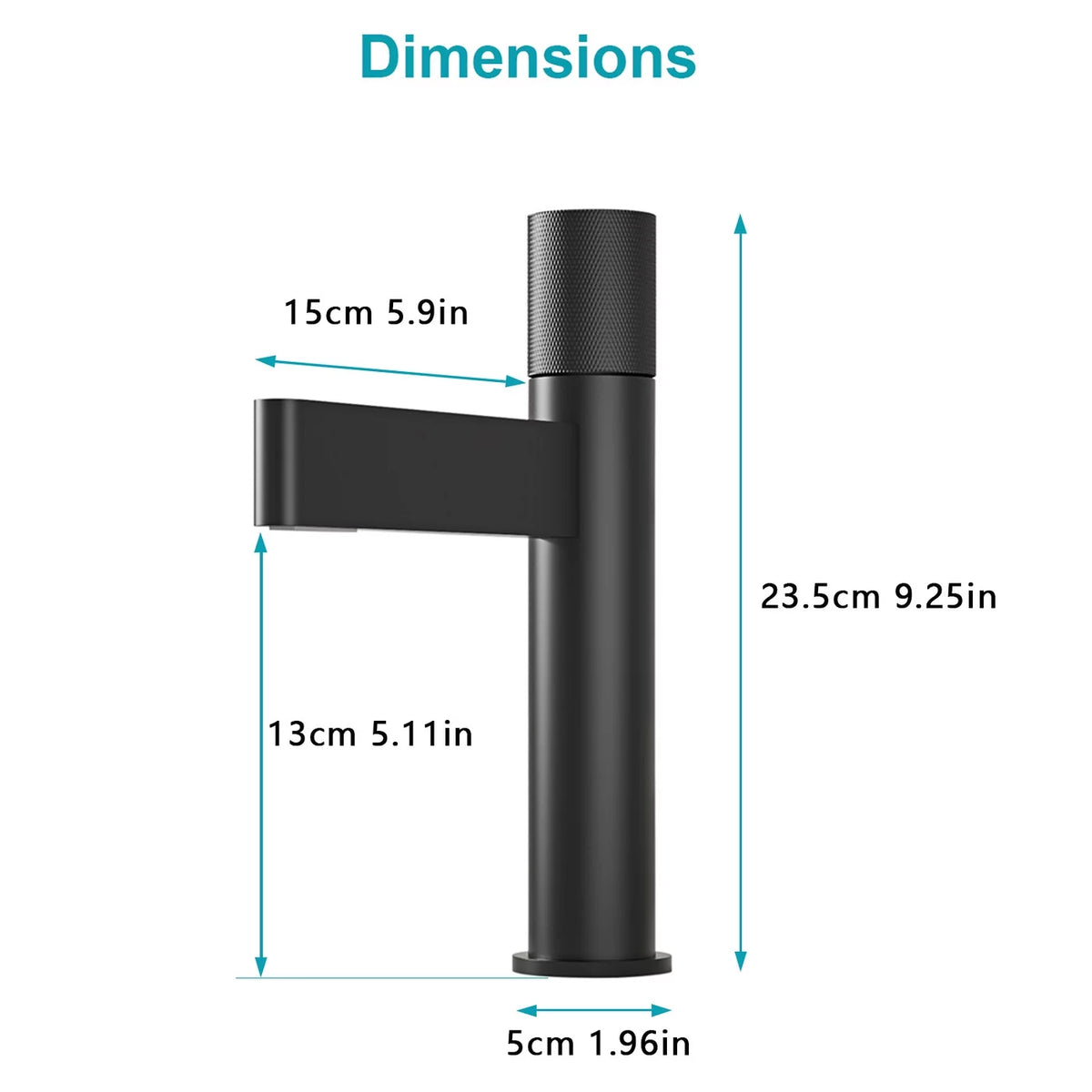 Single Hole Black Bathroom Faucet R96848