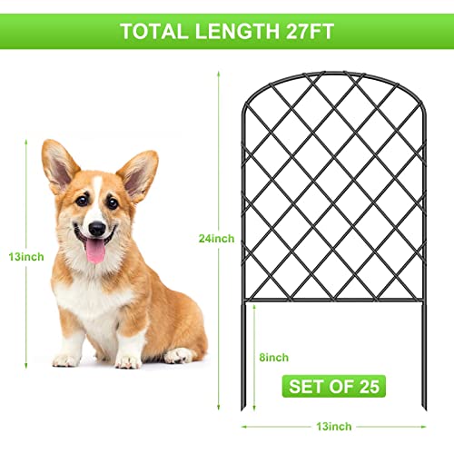 10 Pack Rustproof Metal Wire Decorative Garden Fence Y6346
